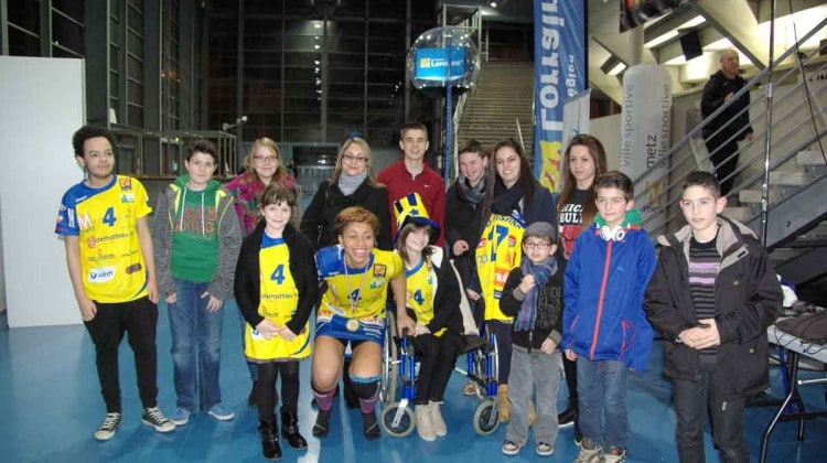 Le 23 février 2014, Rafael Lorraine a soutenu Metz Handball